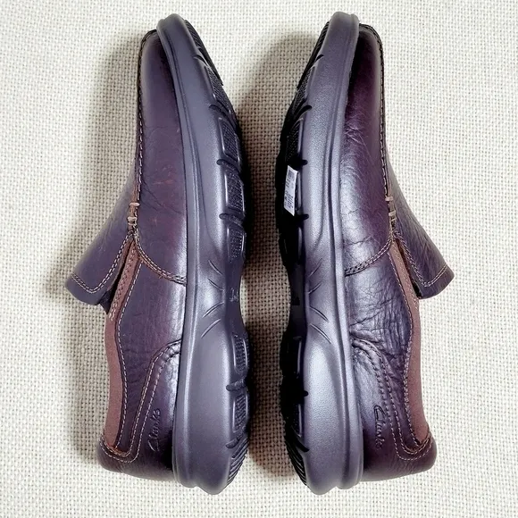 Clarks Bradley Brown Leather Slip-On Men's (10.5 Wide)