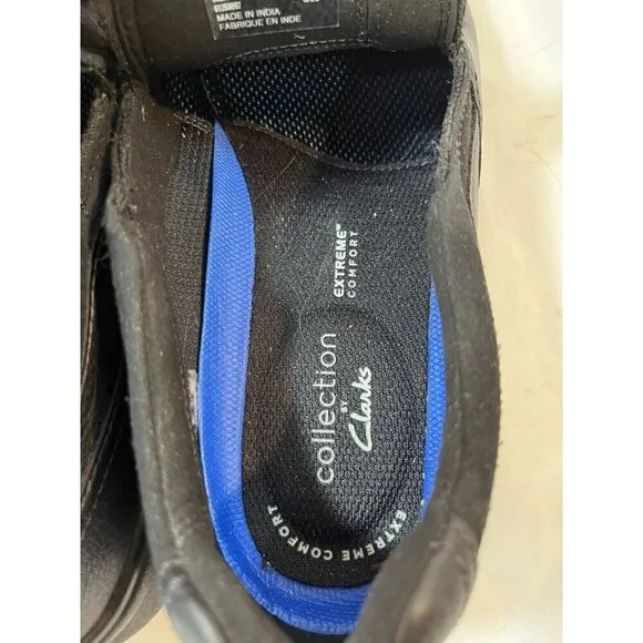 Clarks Bradley Step Mens Slip On size 10 black leather