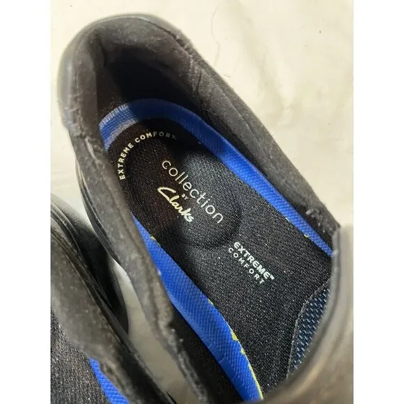 Clarks Bradley Step Mens Slip On size 10 black leather