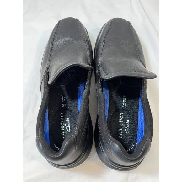 Clarks Bradley Step Mens Slip On size 10 black leather