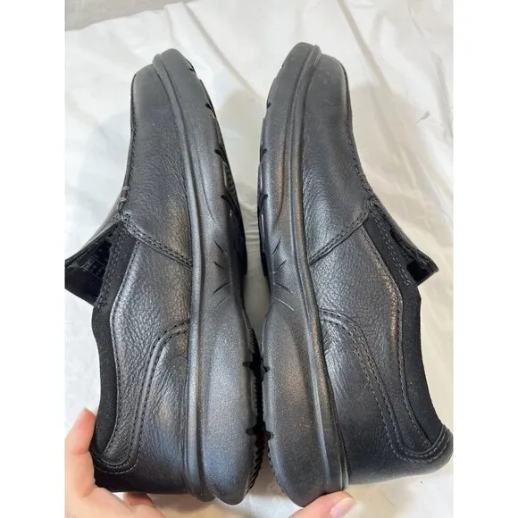 Clarks Bradley Step Mens Slip On size 10 black leather