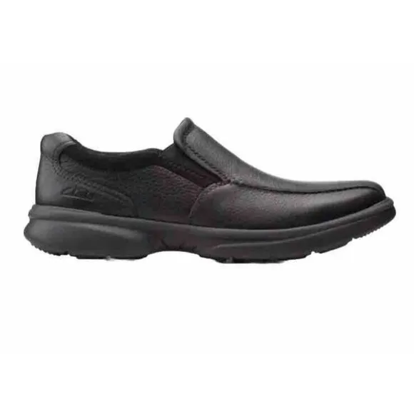 Clarks Bradley Step Mens Slip On size 10 black leather