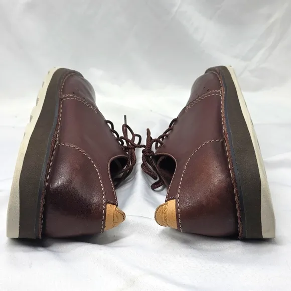 CLARK'S DARBLE WALK CHOCO BROWN LEATHER OXFORDS LACE UPS MENS 11 IN GUC ELEGANT