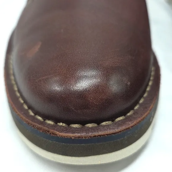 CLARK'S DARBLE WALK CHOCO BROWN LEATHER OXFORDS LACE UPS MENS 11 IN GUC ELEGANT