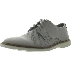 Clarks Mens Atticus LT Lace Gray Lace-Up Nubuck Oxfords NWOB