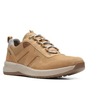 CLARKS Men's Dark Sand WELLMAN TRAIL Waterproof Suede Sneakers Oxfords 11 NEW