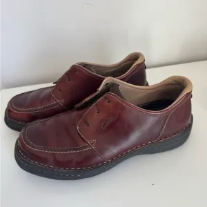 Clarks Men’s Leather Casual Oxfords brown 10