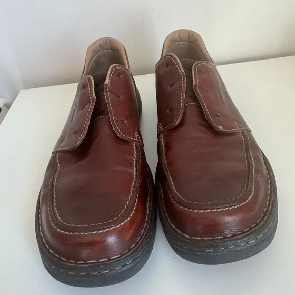 Clarks Men’s Leather Casual Oxfords brown 10