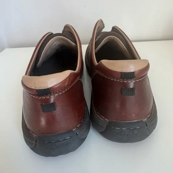 Clarks Men’s Leather Casual Oxfords brown 10