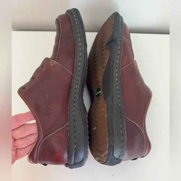 Clarks Men’s Leather Casual Oxfords brown 10