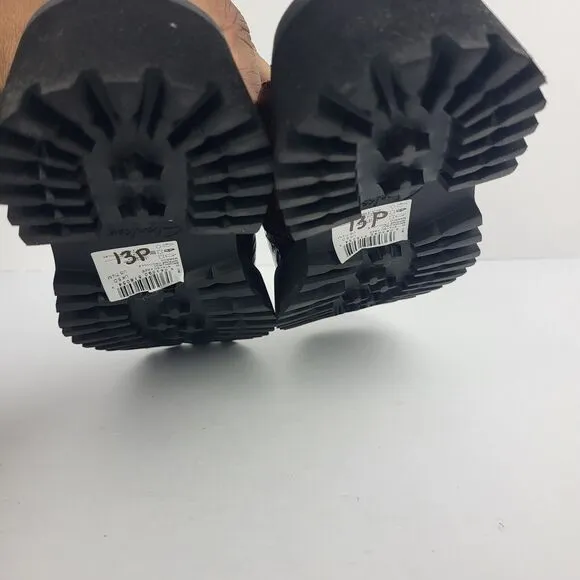 CLARKS STAYSO FREE BROWN CROC SLIDES MULES SHOES LEATHER 7.5 M