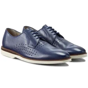 Clarks Tulik Edge navy blue leather lace up oxfords men’s shoe size 10.5