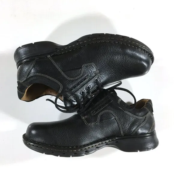 Clarks Unstructured Un.Ravel Lace Up Oxfords Mens Size 9.5 XW Extra Wide Black