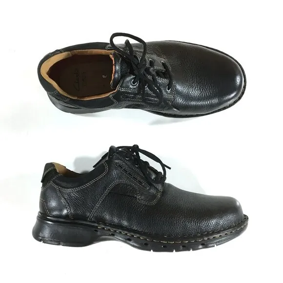 Clarks Unstructured Un.Ravel Lace Up Oxfords Mens Size 9.5 XW Extra Wide Black