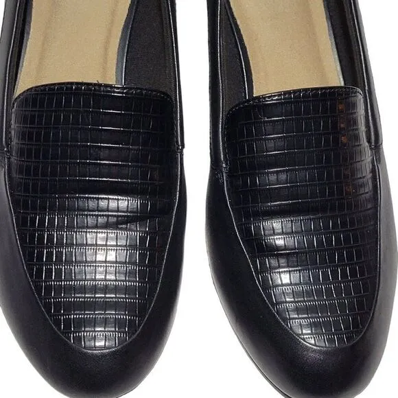 Clarks Wedge Heels Women Size 8.5 M Mallory Pearl Black Shoes Ortholite Footbed