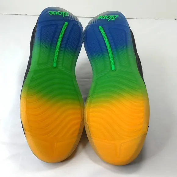 Clove Shoes Black and Green Rainbow Soul Healthcare Worker Sneakers