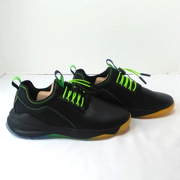 Clove Shoes Black and Green Rainbow Soul Healthcare Worker Sneakers