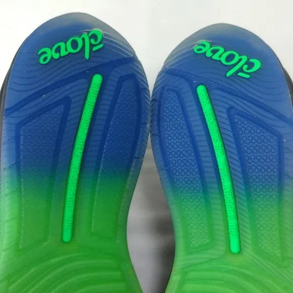 Clove Shoes Black and Green Rainbow Soul Healthcare Worker Sneakers