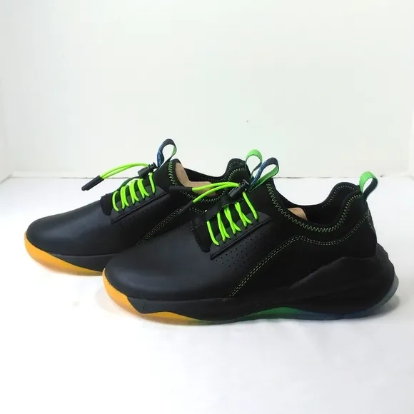 Clove Shoes Black and Green Rainbow Soul Healthcare Worker Sneakers