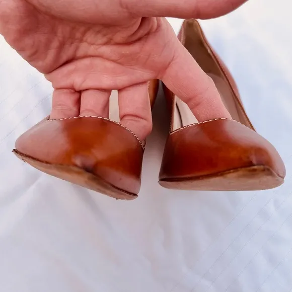 Club Monaco Leather Pointed Toe Block Heels 36.5