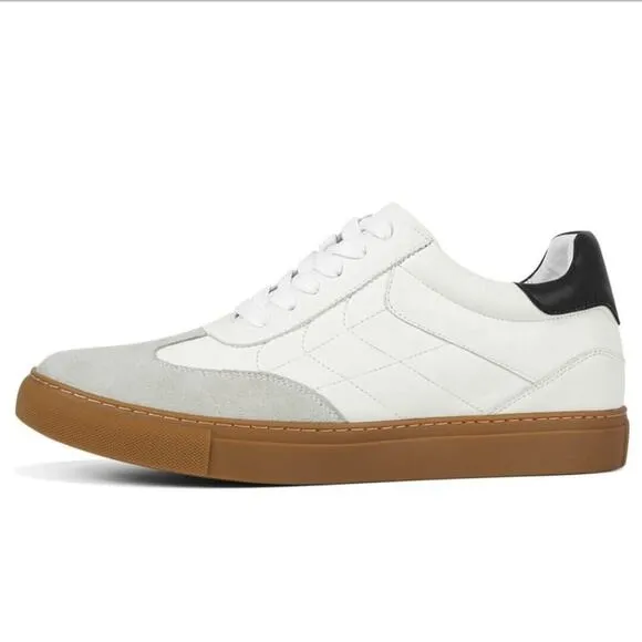 CMR CHAMARIPA Casual Elevator Shoes For Men - Off-White Leather Lightweight Low-