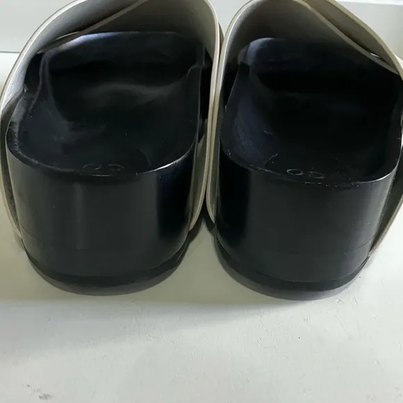 CO Leather Cross Slide Sandal