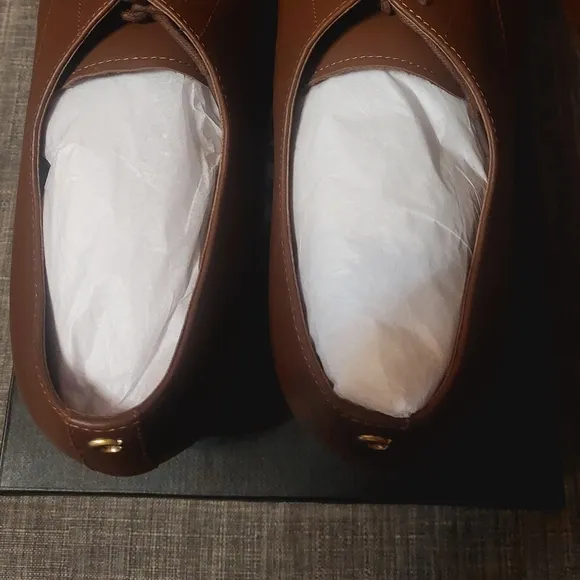 Coach Brown Leather Oxford Shoes