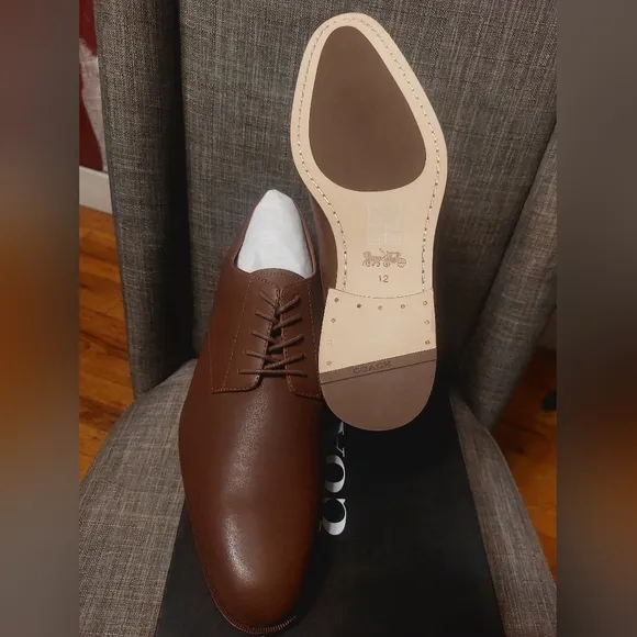 Coach Brown Leather Oxford Shoes