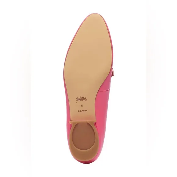 Coach Isabel Leather Loafer Bright Watermelon size 6.5