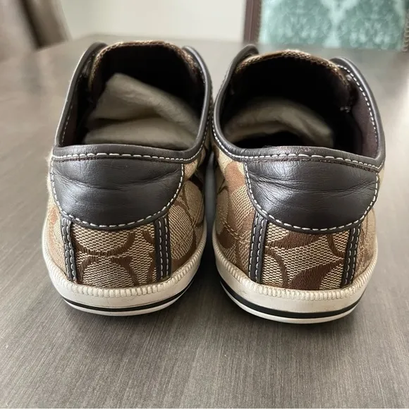 COACH Kira laceless slip on sneakers shoes women size 8 logo print