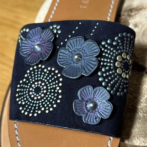 COACH Tea Rose with Rivets Slides