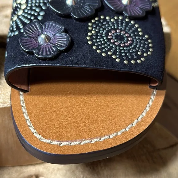 COACH Tea Rose with Rivets Slides