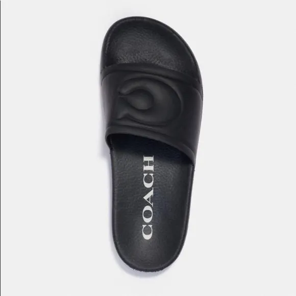 COACH ULLA SLIDES rubber new in box Size 8 unisex black street wear beachwear