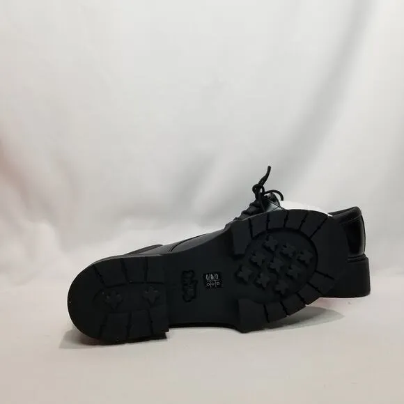 Coach Women's Lyla Leather Derby Oxfords Size 7.5 Black NWT