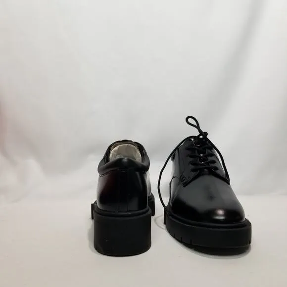 Coach Women's Lyla Leather Derby Oxfords Size 7.5 Black NWT