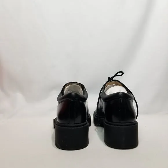 Coach Women's Lyla Leather Derby Oxfords Size 7.5 Black NWT