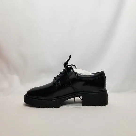 Coach Women's Lyla Leather Derby Oxfords Size 7.5 Black NWT