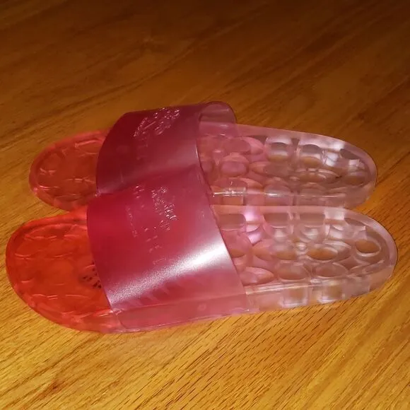 Coach Pink Rubber Slides
