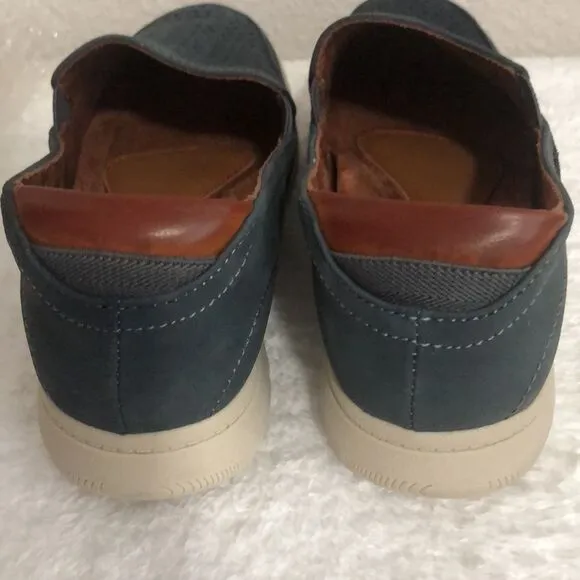 COBB HILL LEATHER LIDIA SLIP ON WOMEN'S SIZE 7 IN BLUE NUBUCK NWOT