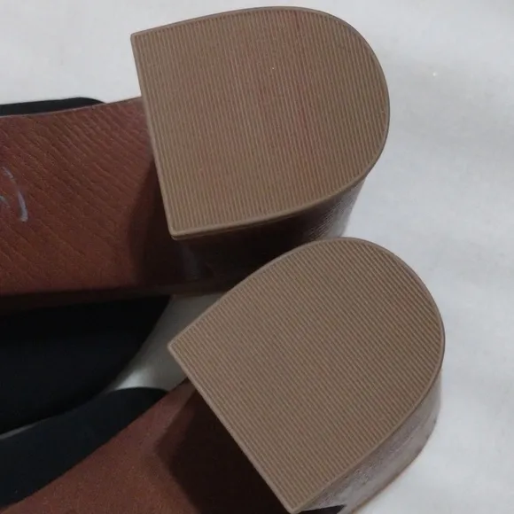 Coconut By Matisse Platform Chunky Block Light Wooden Heels Clog Mules Sandals 8
