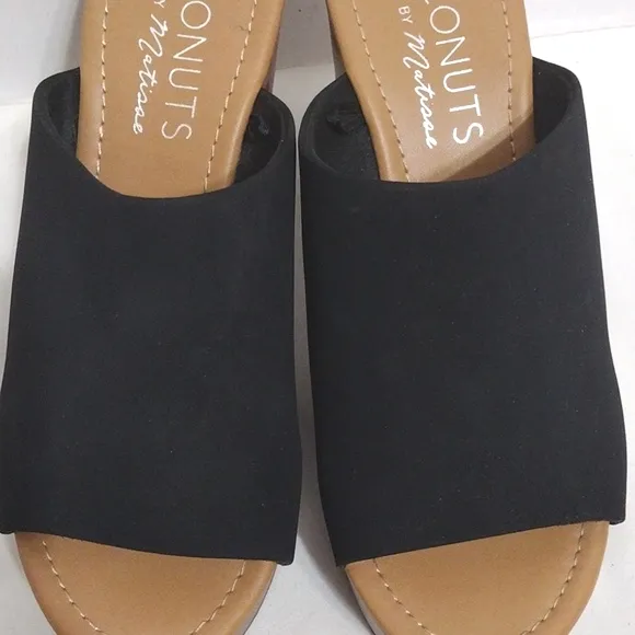 Coconut By Matisse Platform Chunky Block Light Wooden Heels Clog Mules Sandals 8