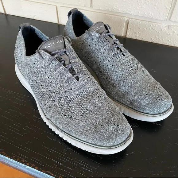 Cole Haan 2.Zerogrand Laser Wingtip Oxford Men's Size 10 Grey Lightweight