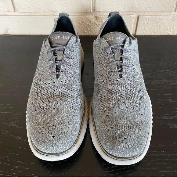 Cole Haan 2.Zerogrand Laser Wingtip Oxford Men's Size 10 Grey Lightweight