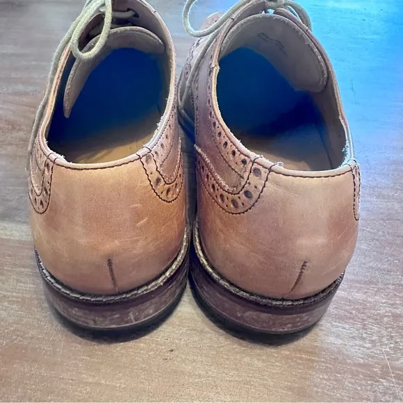 COLE HAAN Air Giraldo Wingtip‎ British Tan Leather Oxfords Shoes Sz 9