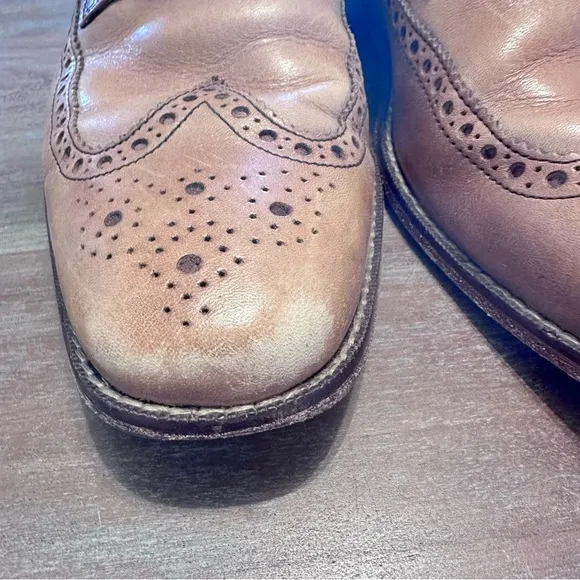 COLE HAAN Air Giraldo Wingtip‎ British Tan Leather Oxfords Shoes Sz 9