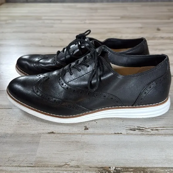 Cole Haan Black Leather Women's Oxfords