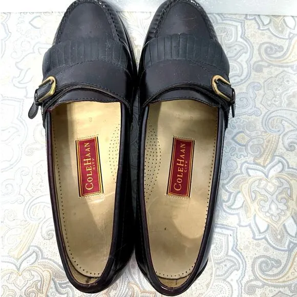 COLE HAAN City Penny Loafer Kiltie Oxfords Cordovan Leather Men Shoe Sz 12B