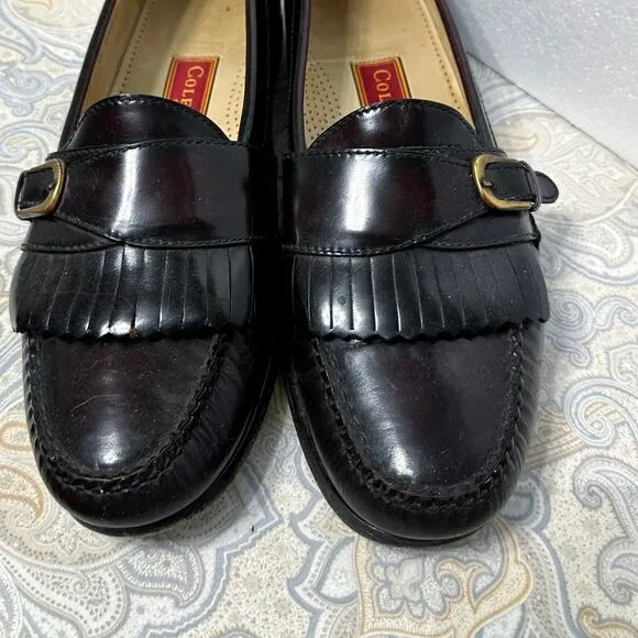 COLE HAAN City Penny Loafer Kiltie Oxfords Cordovan Leather Men Shoe Sz 12B