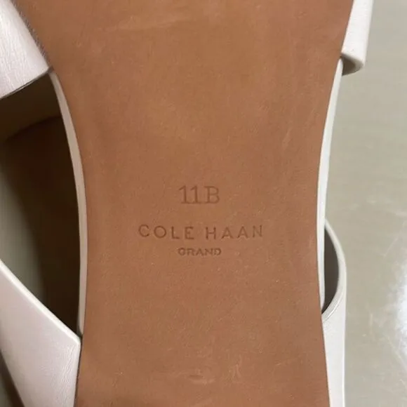 Cole Haan Cynthia Block Heel Sandal Leather W18138 Pumice Stone 11