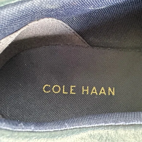 Cole Haan Grand Crosscourt Monk Strap City Sneakers Blue Suede &amp; Leather Size 9